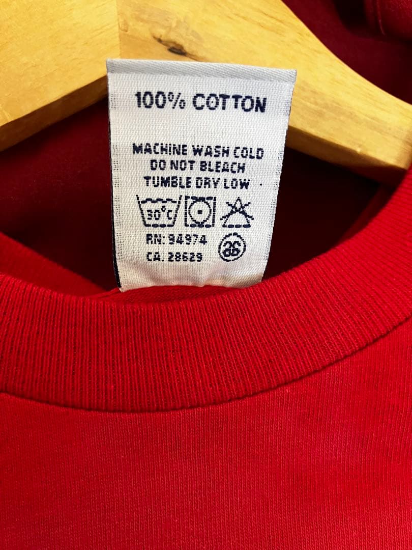 H*2様 OLD STUSSY ステューシー 銀タグ ロンT 赤 S 未使用近