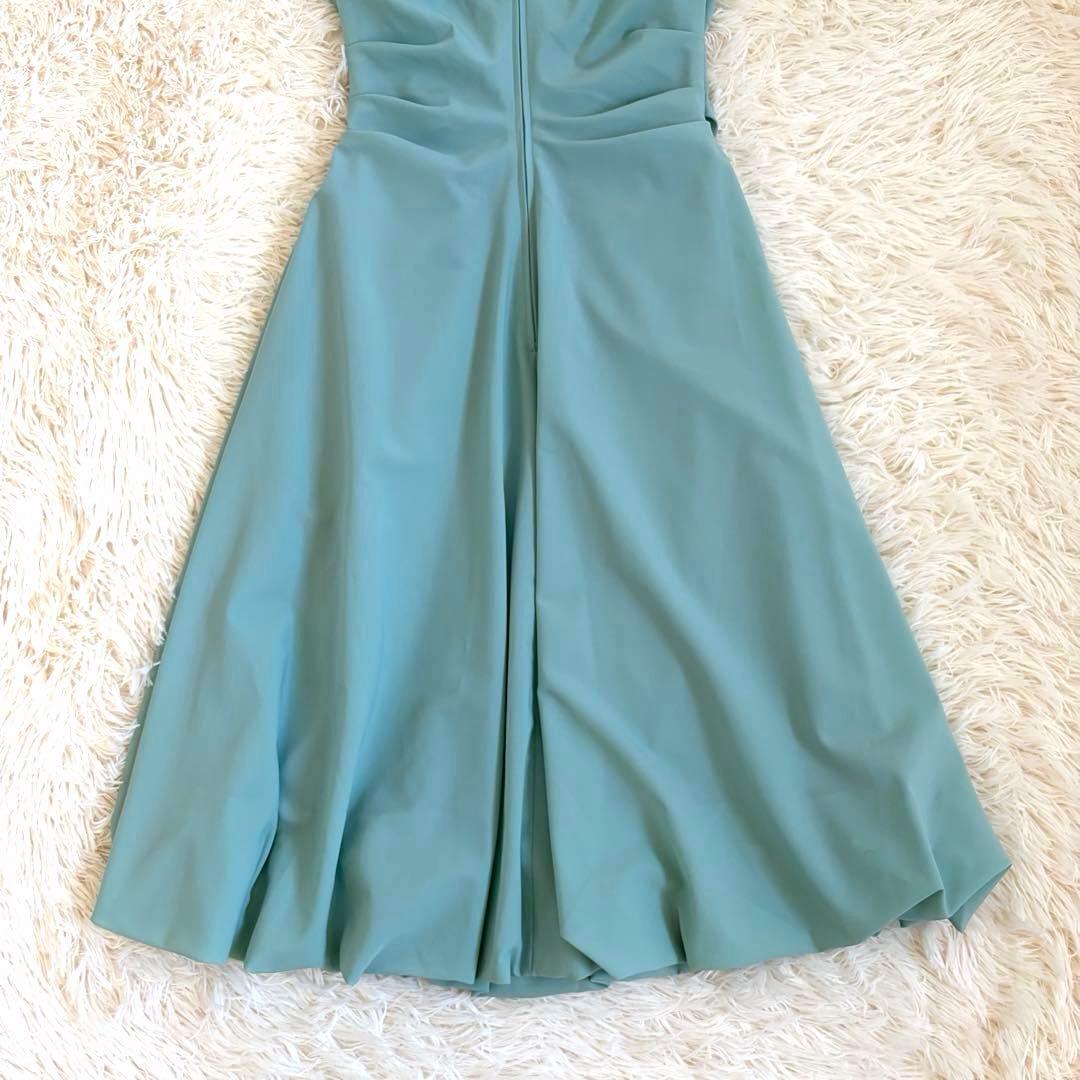 美品✨️フォクシーニューヨーク バルーンワンピース ロング カシュクール グリーン