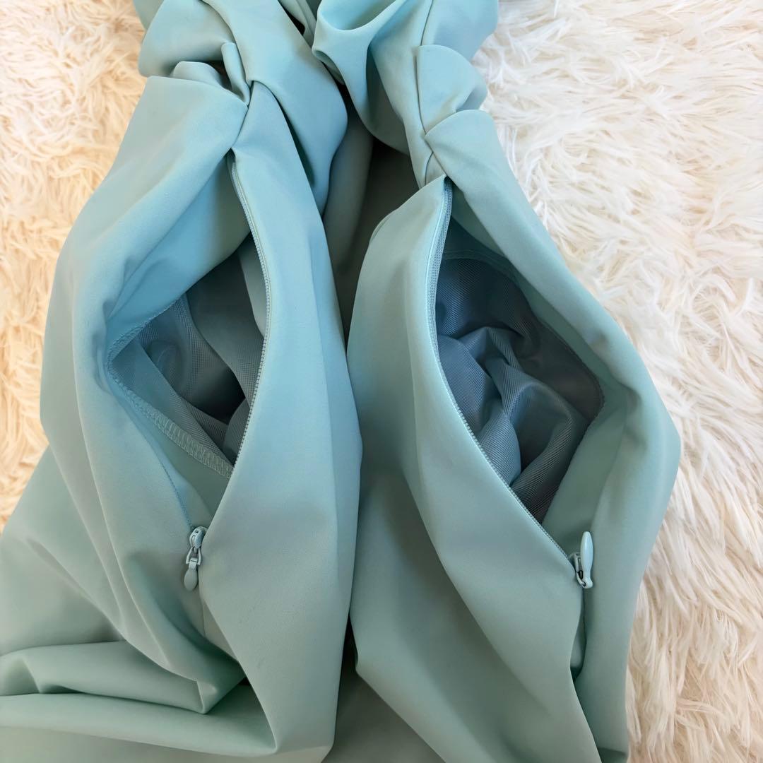美品✨️フォクシーニューヨーク バルーンワンピース ロング カシュクール グリーン