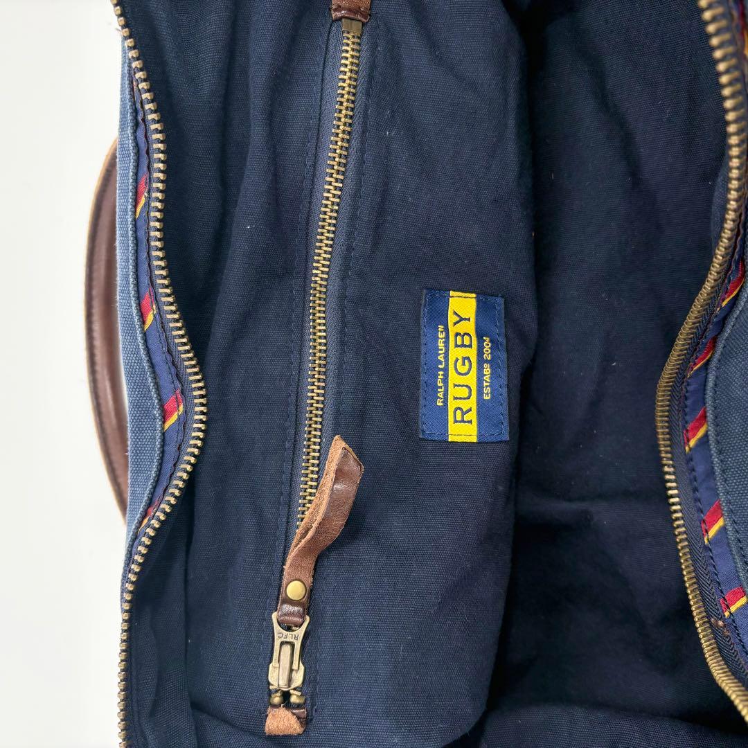 希少　ラルフローレン　ボストンバッグ　2way キャンバス　ネイビー