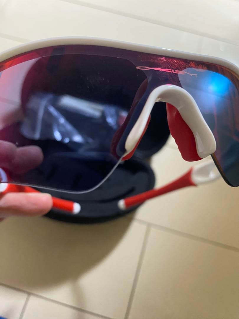 【美品】 OAKLEY RADARLOCK レーダーロック（ホワイト×レッド）