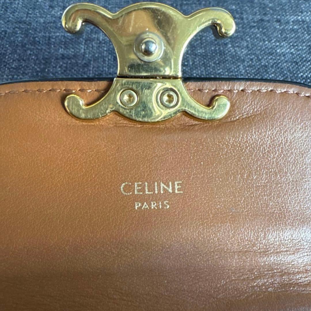 CELINE スモール フラップウォレット トリオンフ　トリオンフキャンバス