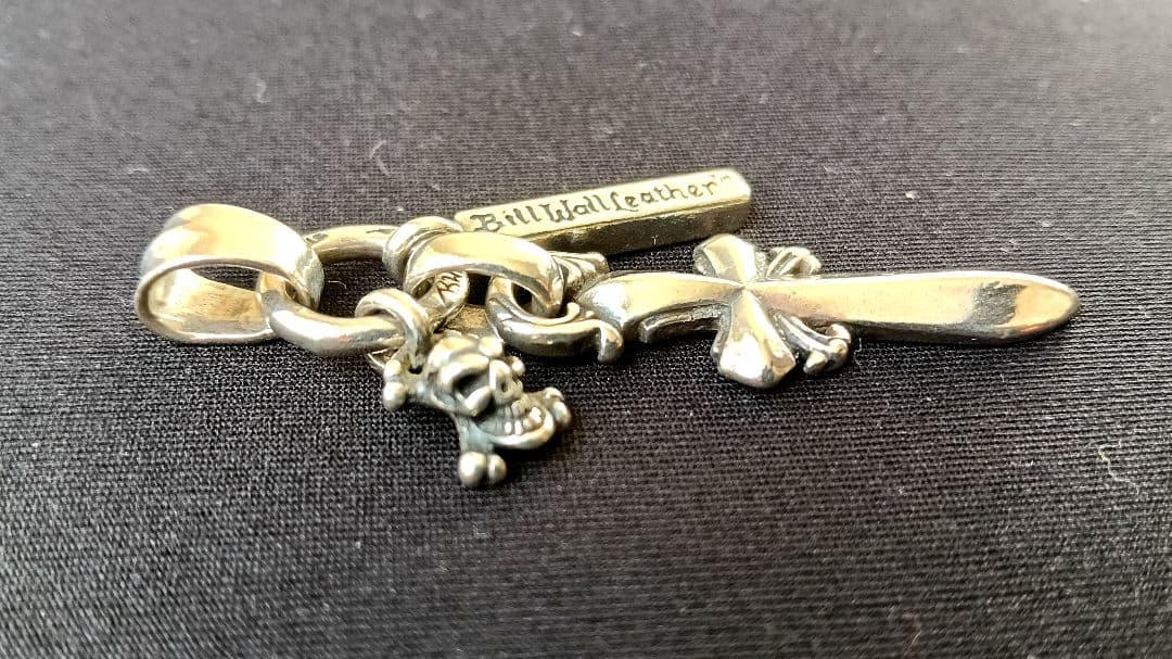 Bill Wall Leather ビルウォールレザー クロス スカル チャーム