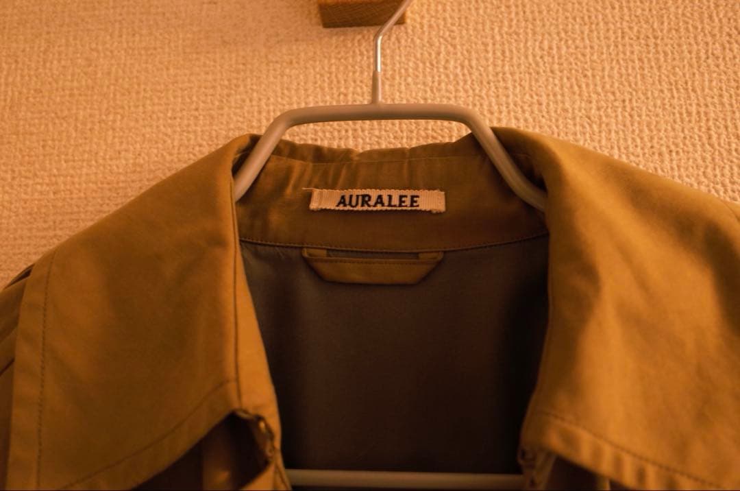 ジャケット・アウター AURALEE FINX CHAMBRAY BIG TRENCH COAT