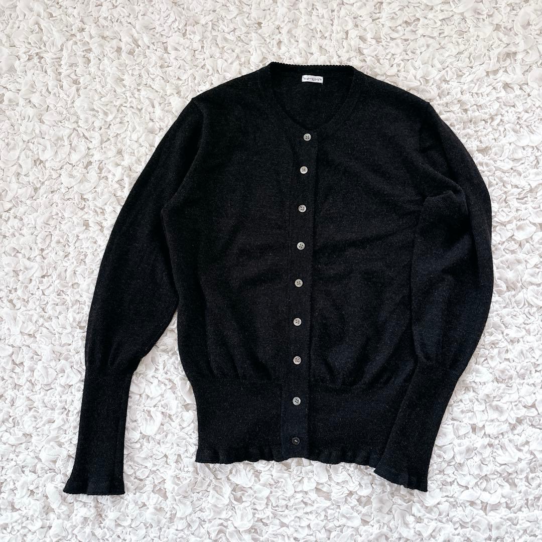 harico様　homspun ホームスパン　ウール　クルーネックカーディガン