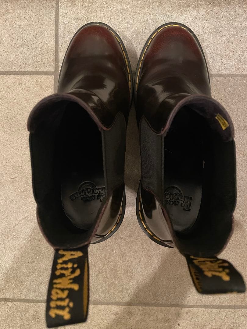 Dr. Martens HURSTONチェリーレッド サイドゴアブーツ UK3