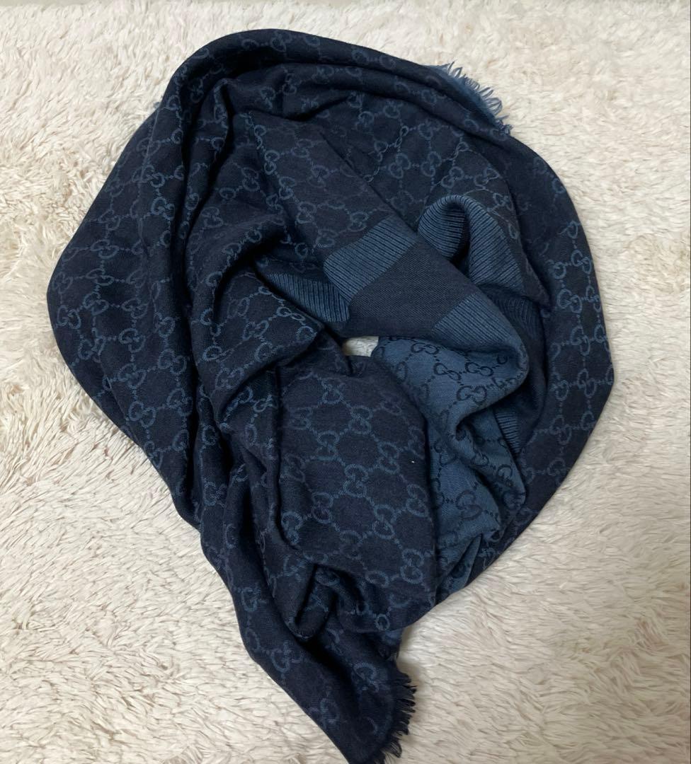 【美品】GUCCI マフラー GGロゴ