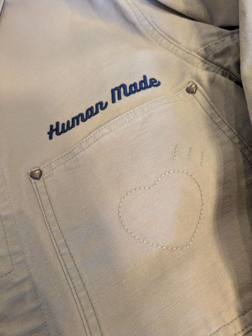 Human Made ベージュ カバーオールジャケット