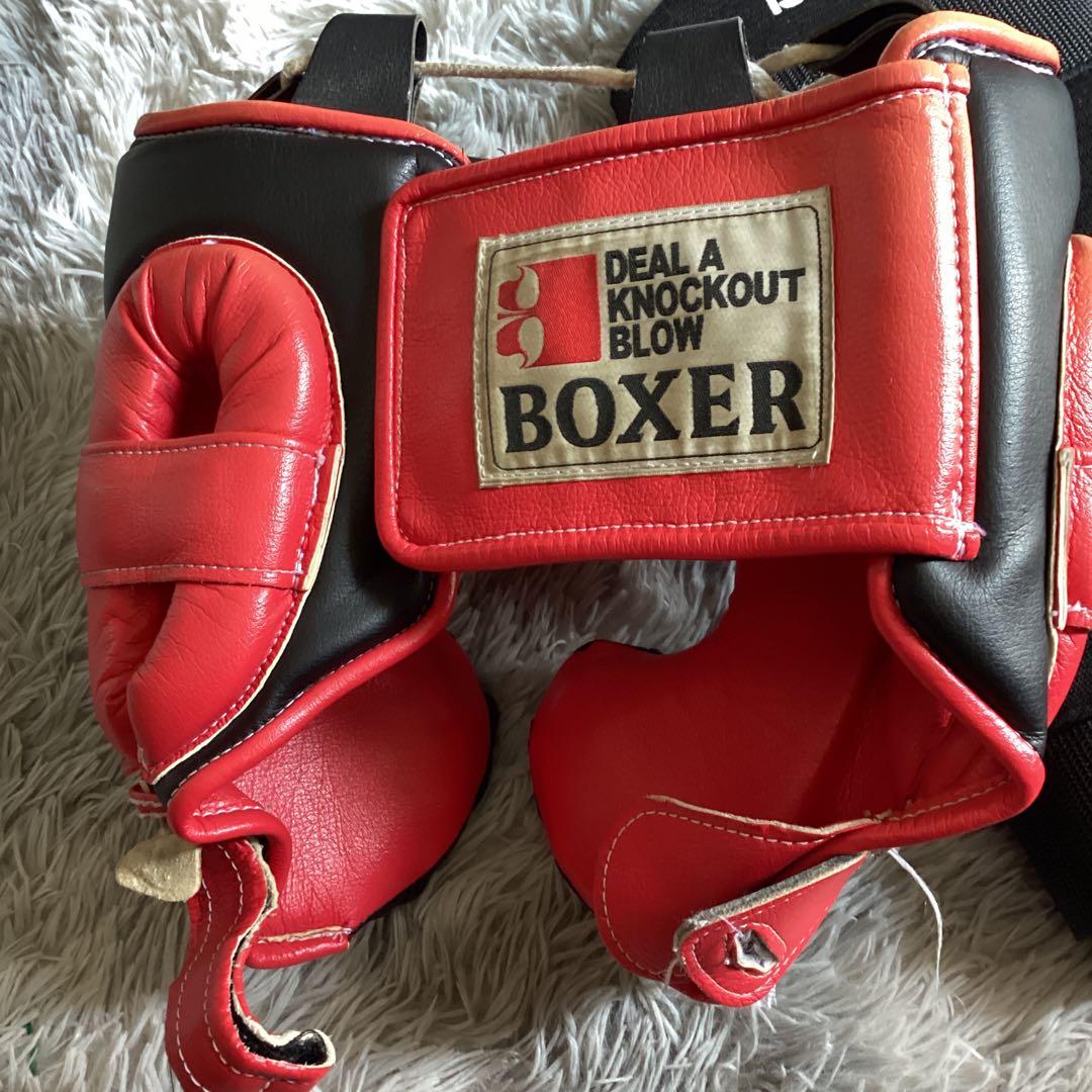 BOXER ヘッドギア & ISAMI すね当て2個セット、ハンドワープ2,5M