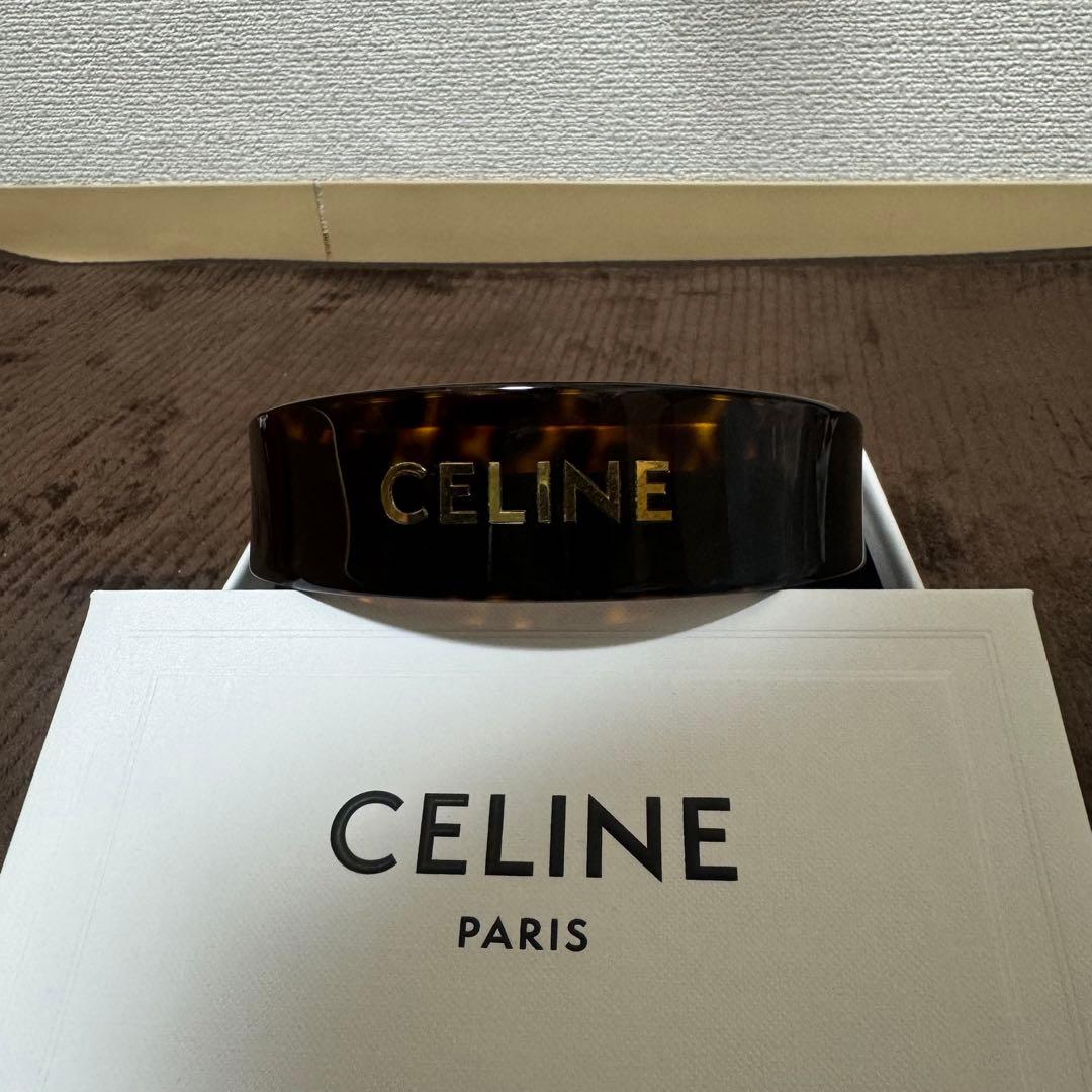 CELINE ヘアアクセサリー ヘッドバンド / アセテート＆スチール