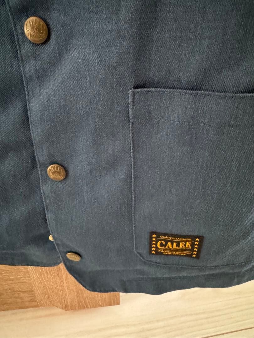CALEE ベスト & パンツ セットアップ ワーク チノ 美品 ネイビー L
