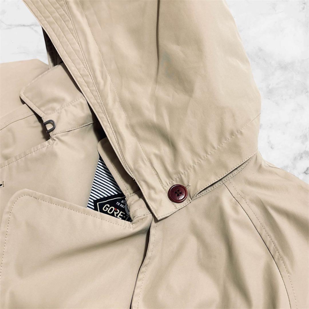 AIGLE｜38 取外しフード ゴアテックス トレンチコート ベルト ベージュ