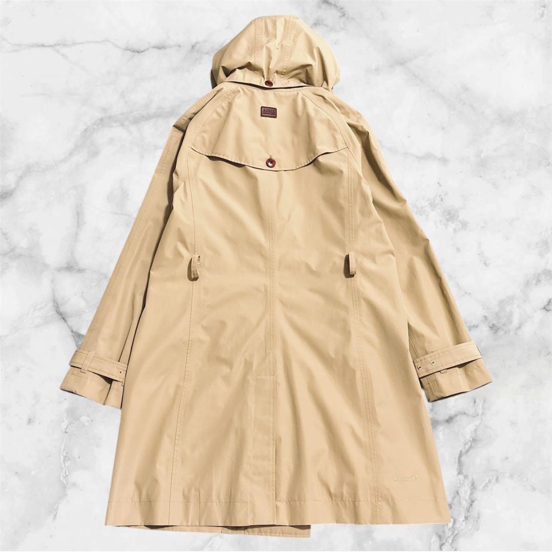 AIGLE｜38 取外しフード ゴアテックス トレンチコート ベルト ベージュ