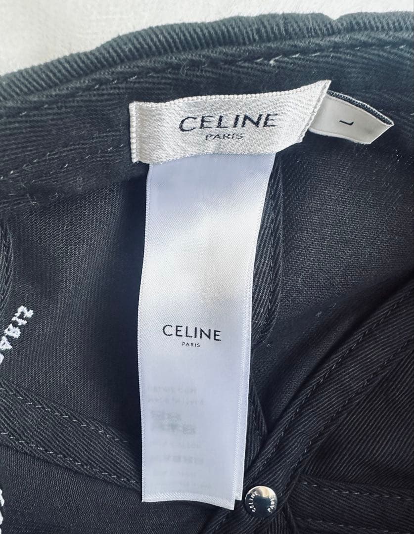 CELINE トリオンフ　ヴィヴィエンヌ ブラック ベースボールキャップ