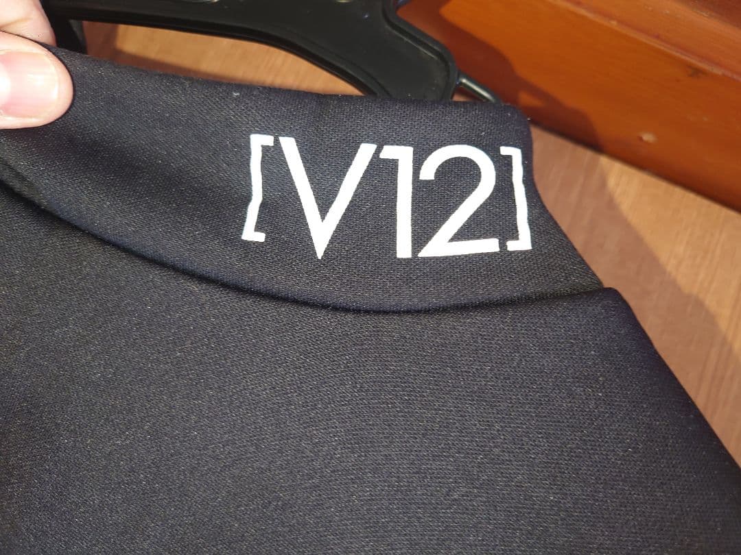 【中古品】V12 メンズ長袖　モックネックシャツ　裏起毛　M