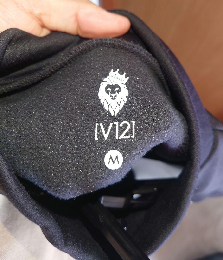 【中古品】V12 メンズ長袖　モックネックシャツ　裏起毛　M