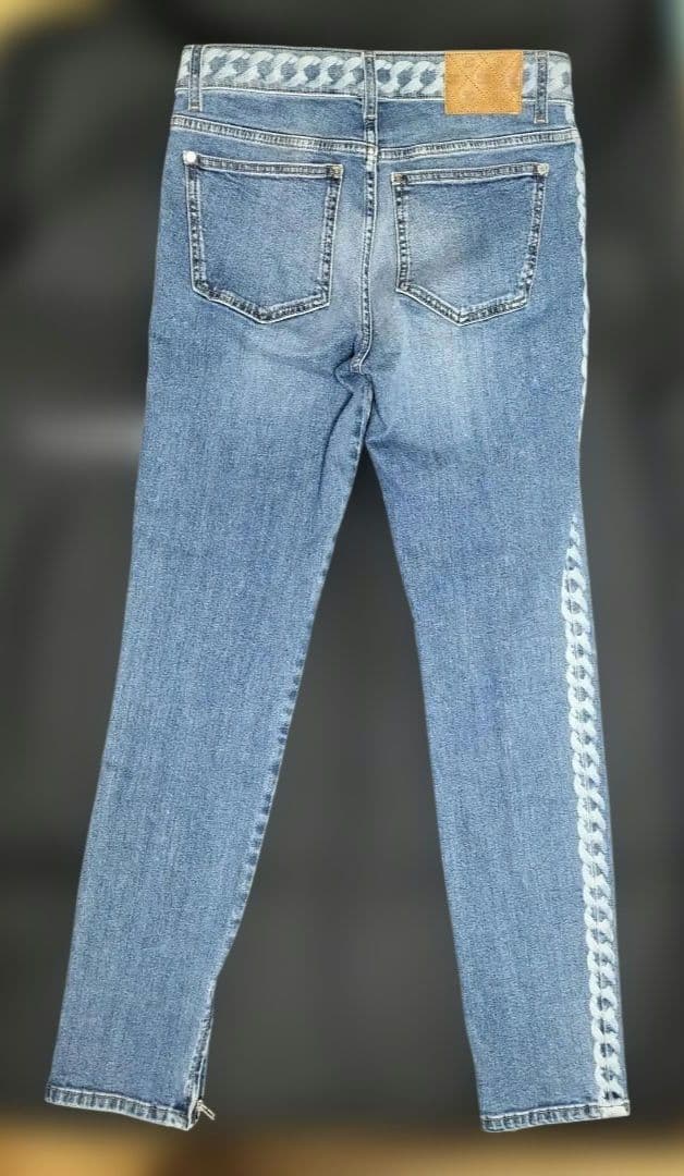 CHANEL 【極美品】チェーンデニムパンツ 36(М)(ハンガー生地タグあり)