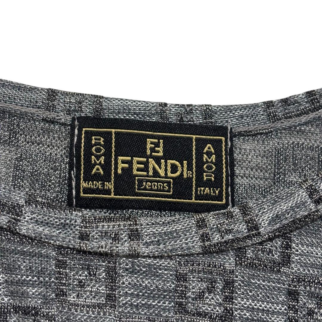 FENDI フェンディ　FFロゴ　総柄　Tシャツ　半袖