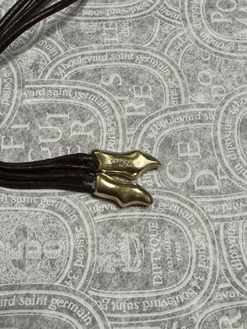 アクセサリー STRONG VOID LEATHER NECKLACE GOLD