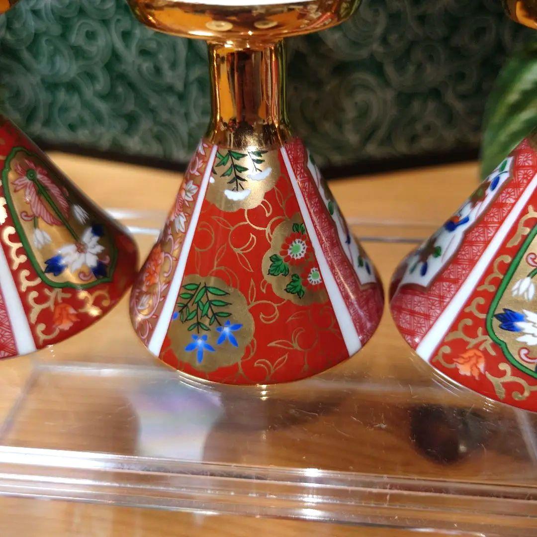 青藍窯 金彩古伊万里 酒器揃 /茶器 6点