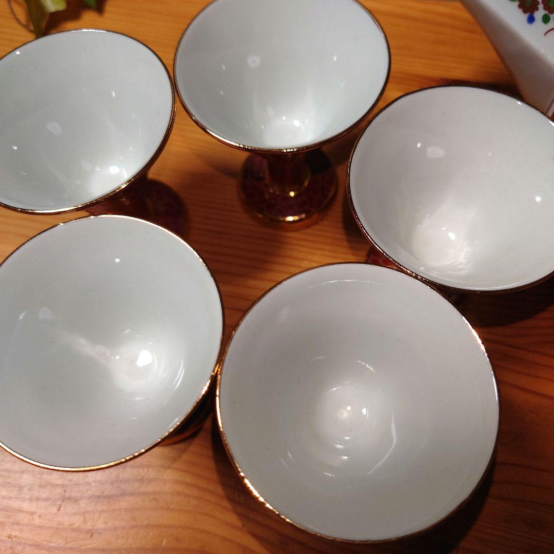 青藍窯 金彩古伊万里 酒器揃 /茶器 6点