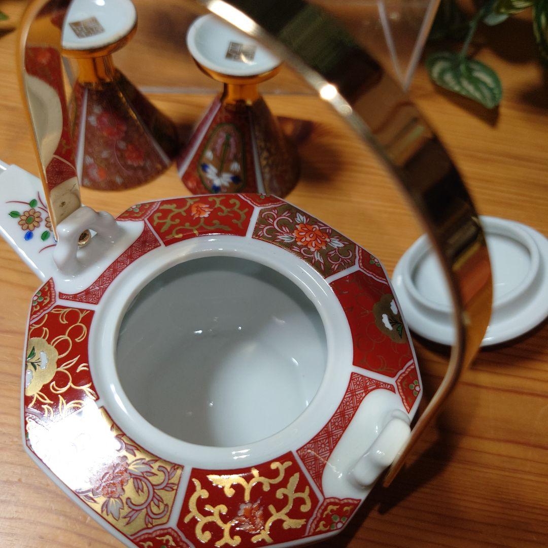 青藍窯 金彩古伊万里 酒器揃 /茶器 6点