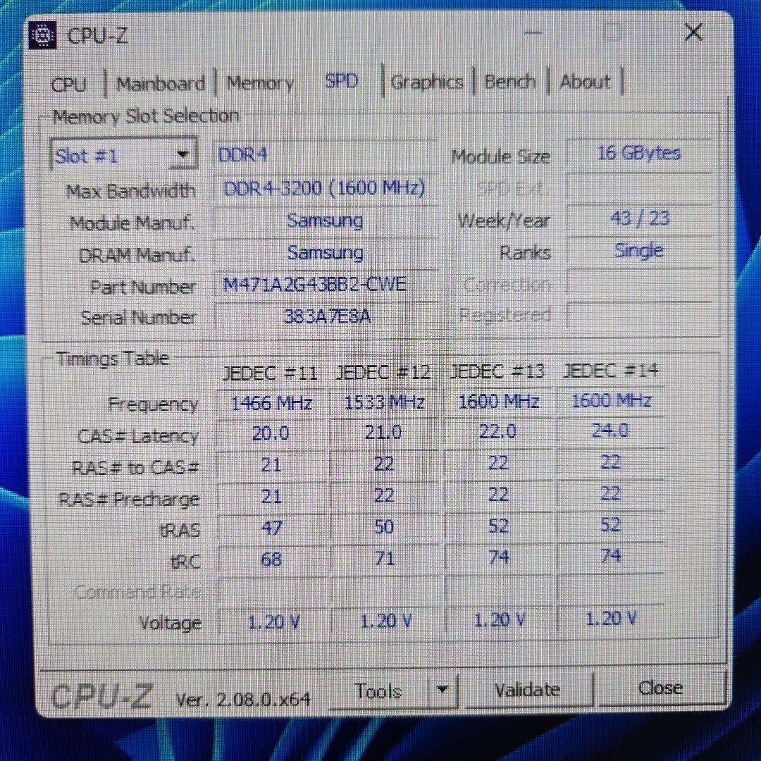 SAMSUNG DDR4-3200 16GB×2枚　ノート用メモリ