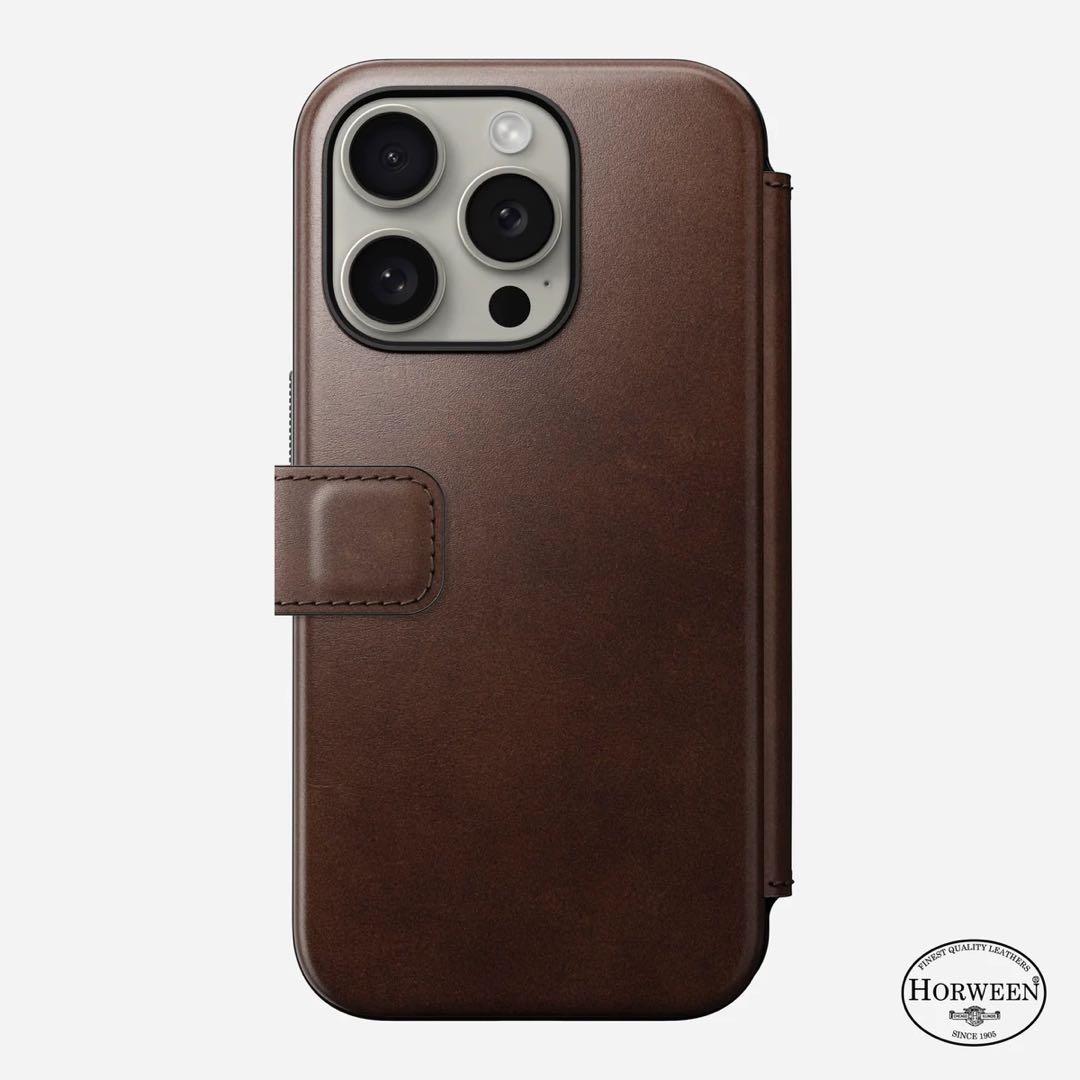 iPhoneアクセサリー NOMAD ModernLeatherFolio iPhone 15Pro
