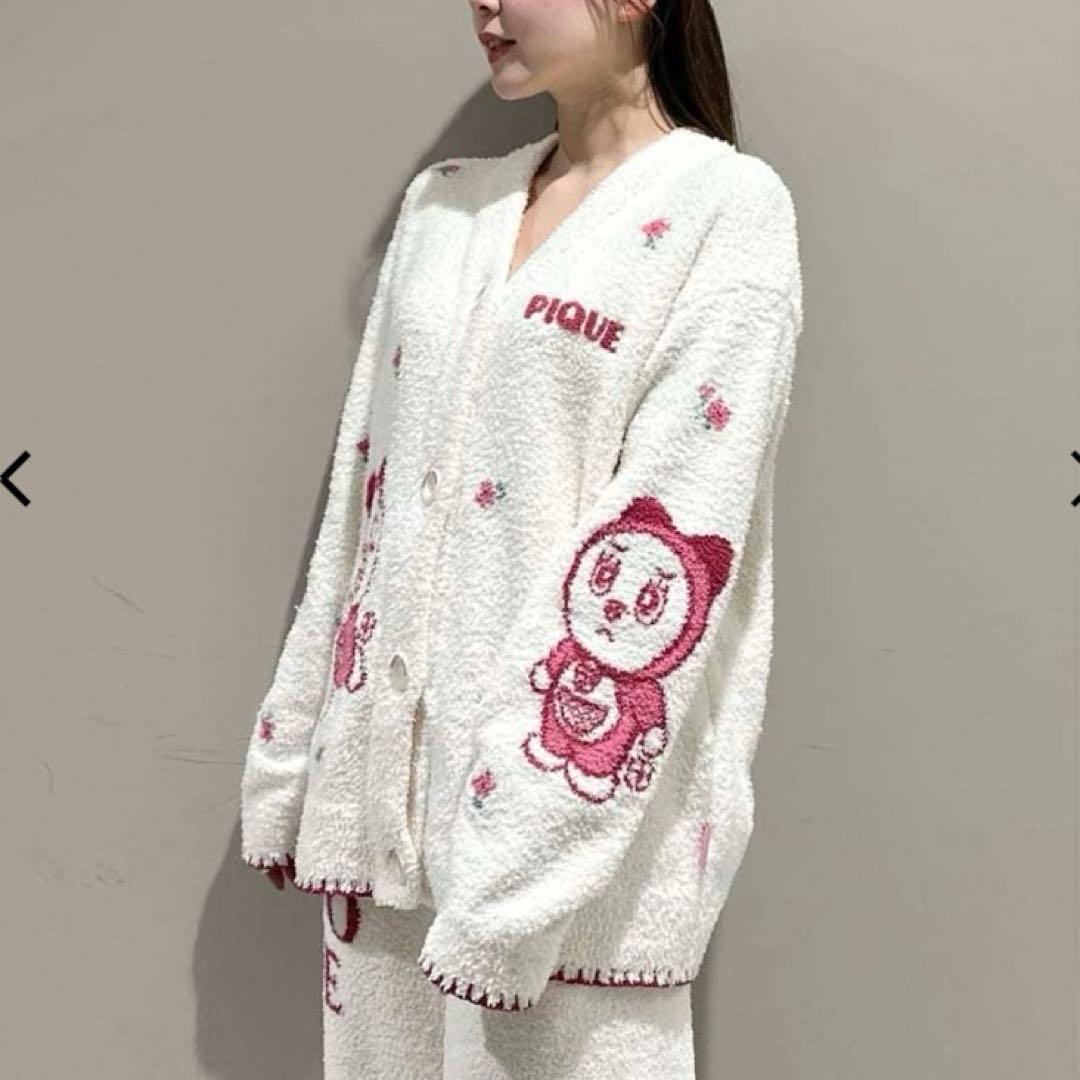 新品　ジェラートピケ　ドラえもんコラボ　ドラミちゃん　ジャガードカーディガン