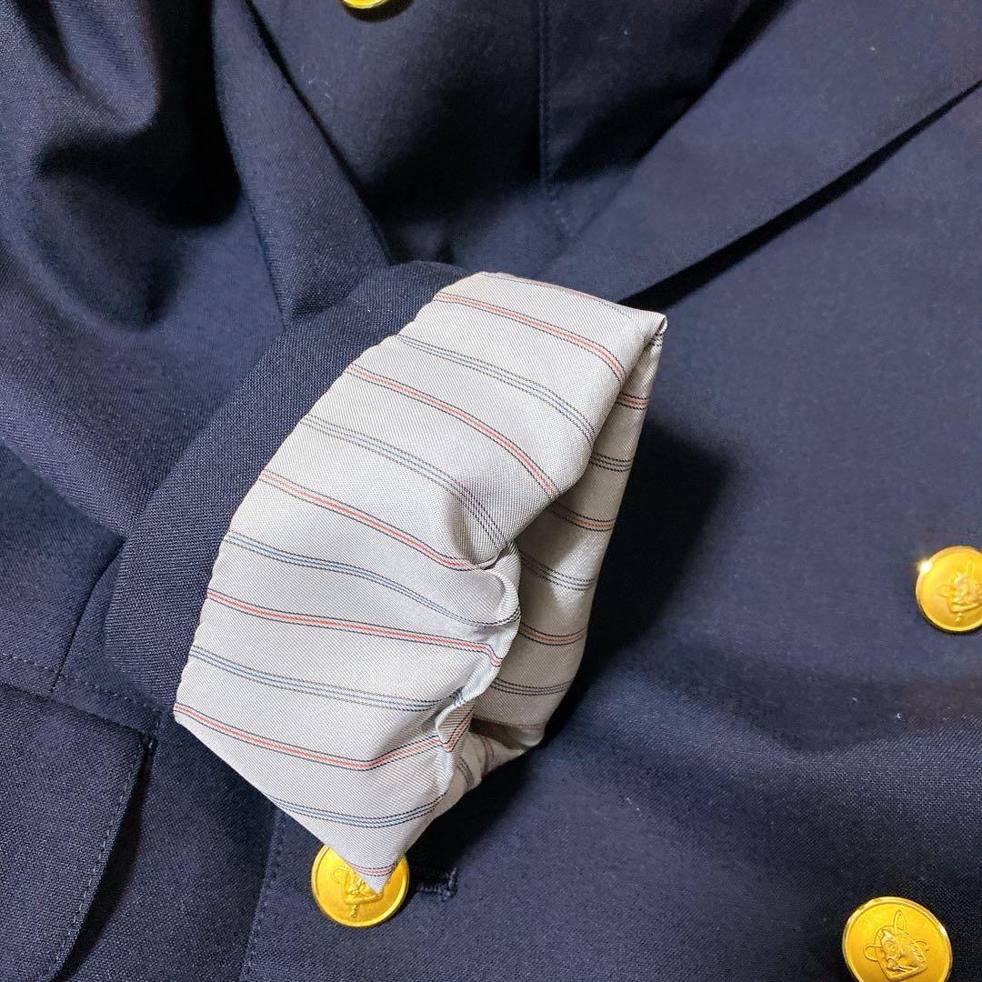 CHAPS ラルフローレン.*ダブル 紺ブレ 金ボタン ラムウール混