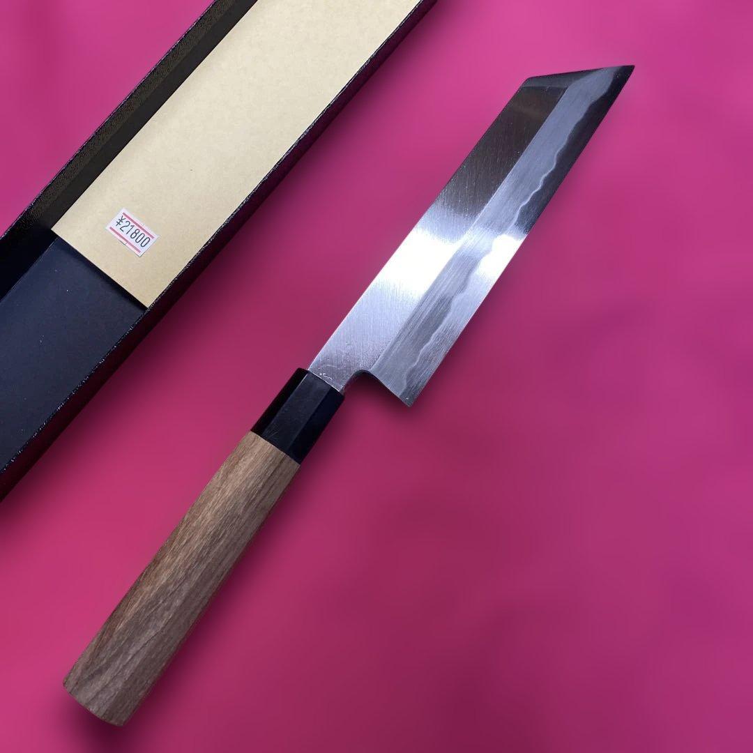 青二鋼　ケンムキ包丁、剥き物包丁　180㎜ 6寸