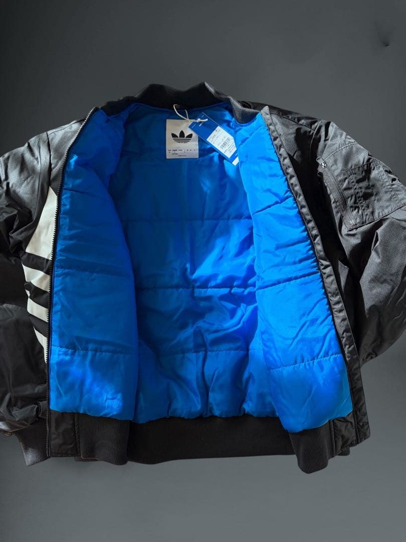 adidas チラックス ロゴ パデッドジャケット ブラック 2XL 新品未使用