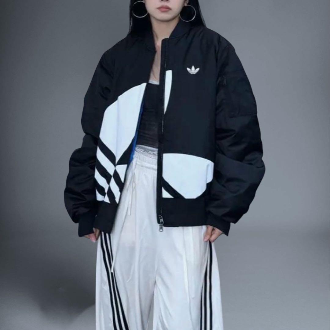 adidas チラックス ロゴ パデッドジャケット ブラック 2XL 新品未使用