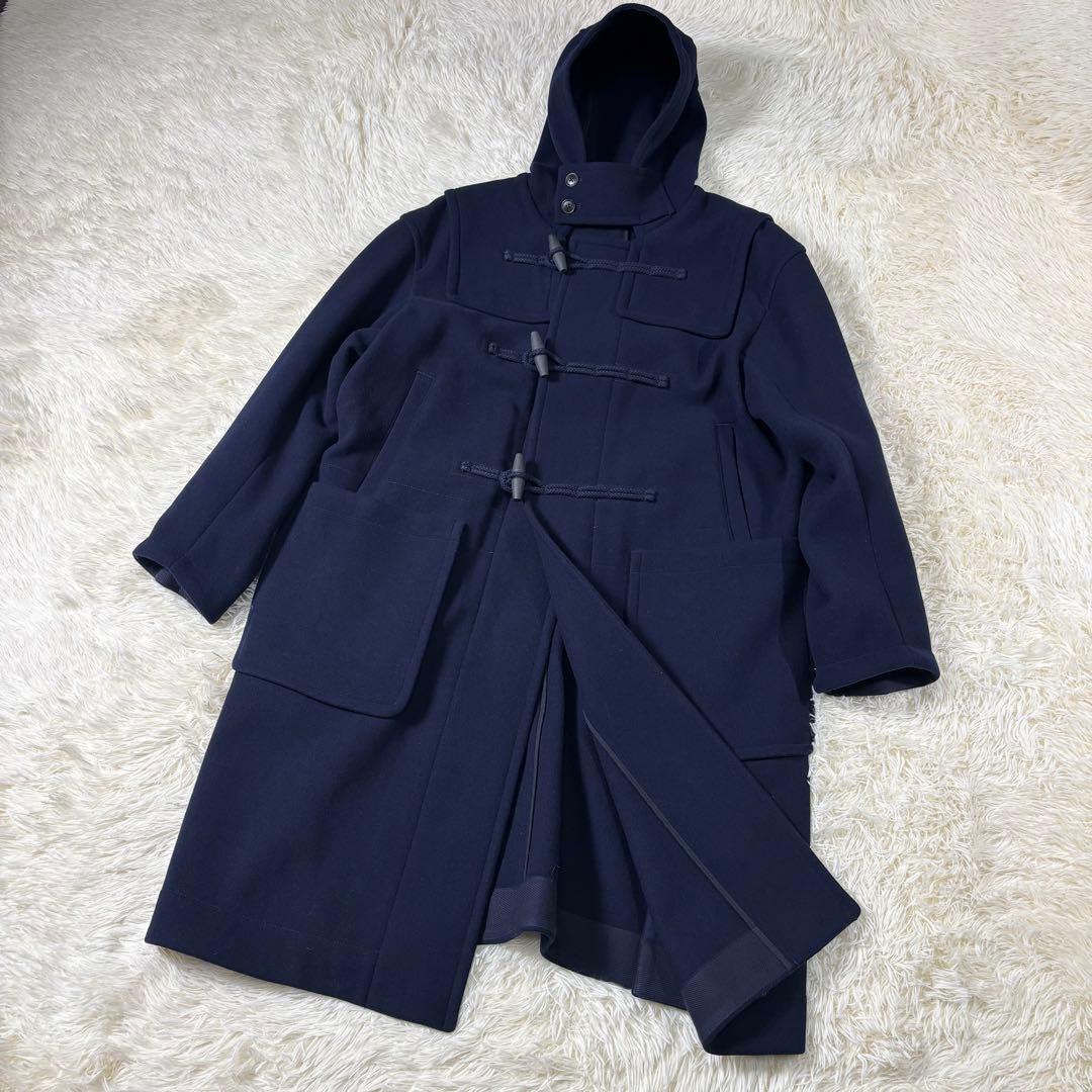 ユニクロ +J ウール オーバーサイズ ダッフルコート ネイビー UNIQLO