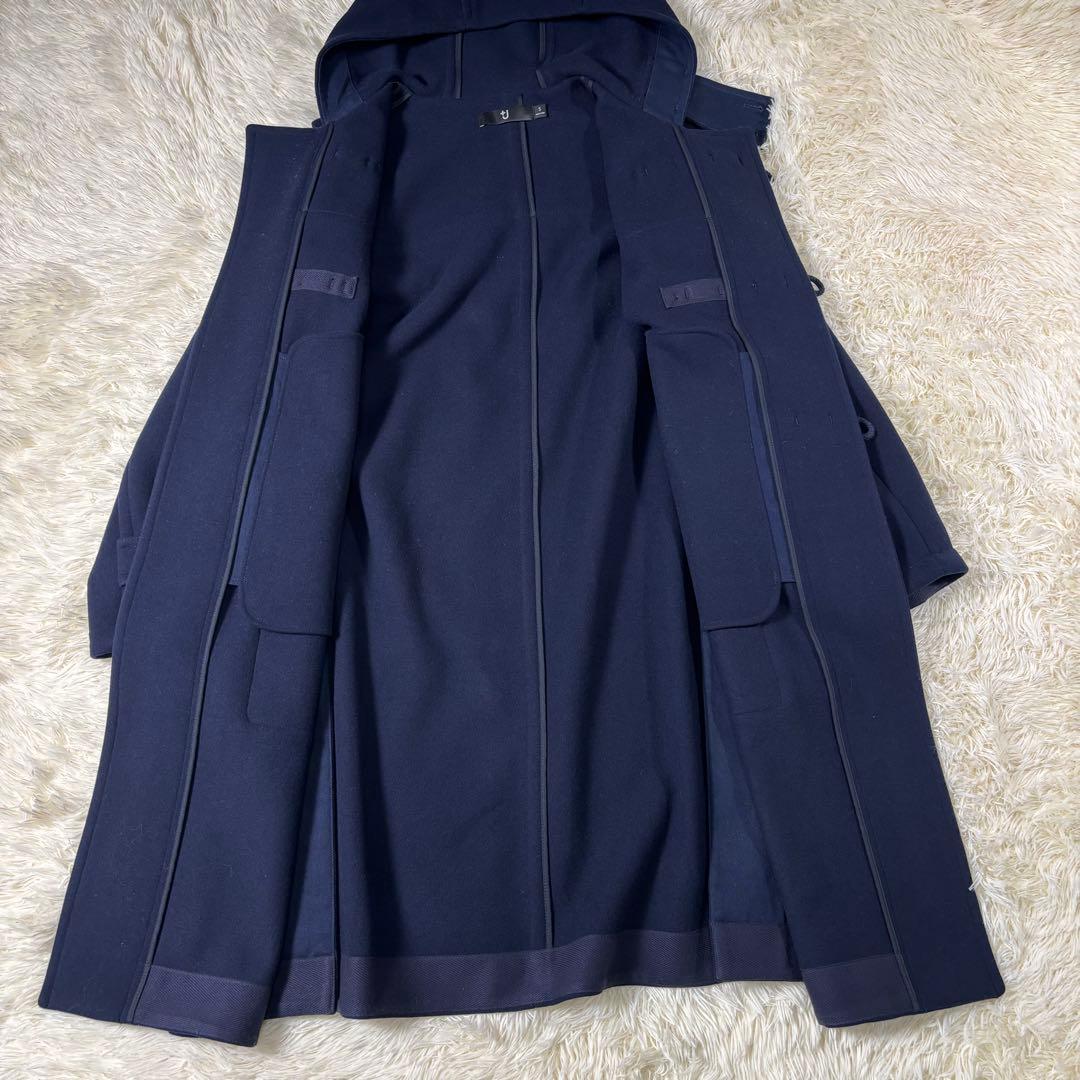 ユニクロ +J ウール オーバーサイズ ダッフルコート ネイビー UNIQLO