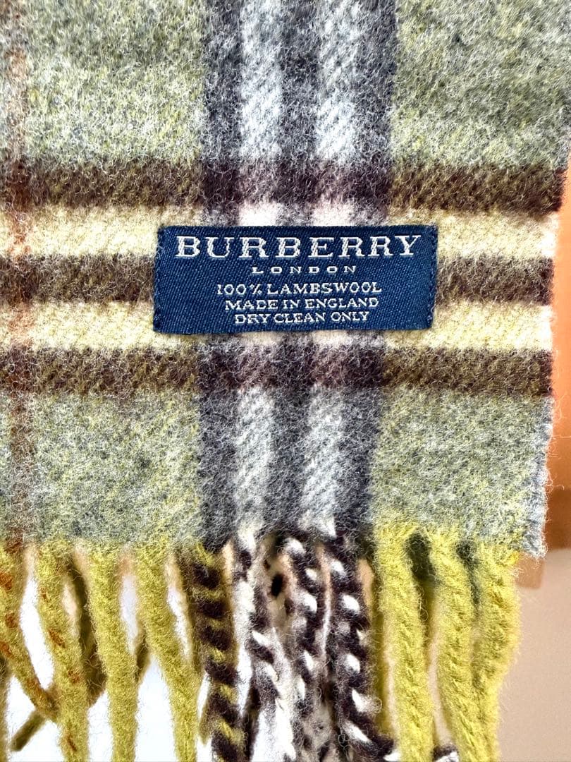 BURBERRY チェック柄マフラー ストール 100%ラムウール