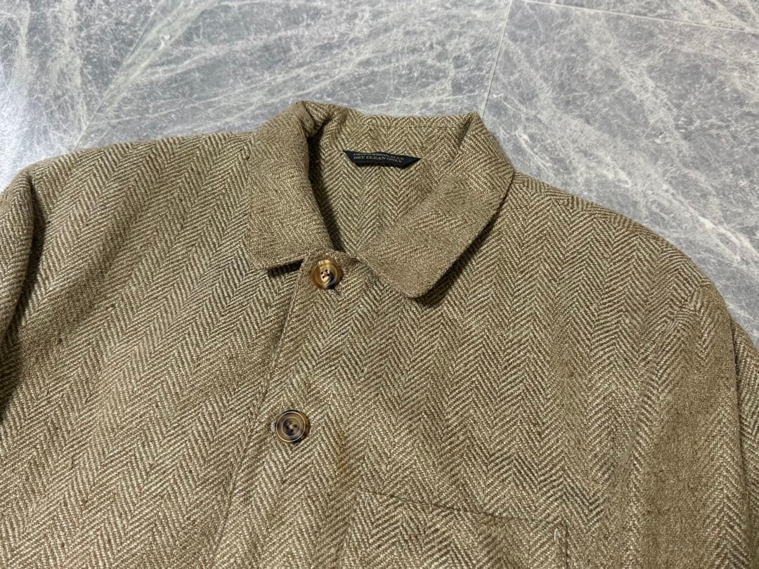 PAUL STUART ポールスチュアート シルク リネン ハーフコート M