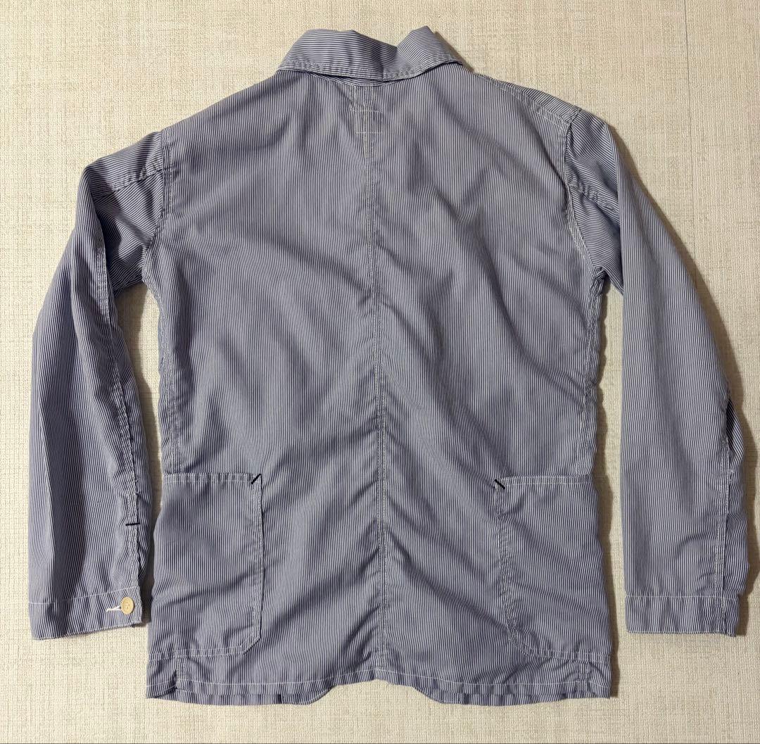 POST O'ALLS 　ヒッコリージャケット　ストライプ青×白　USA製　XS
