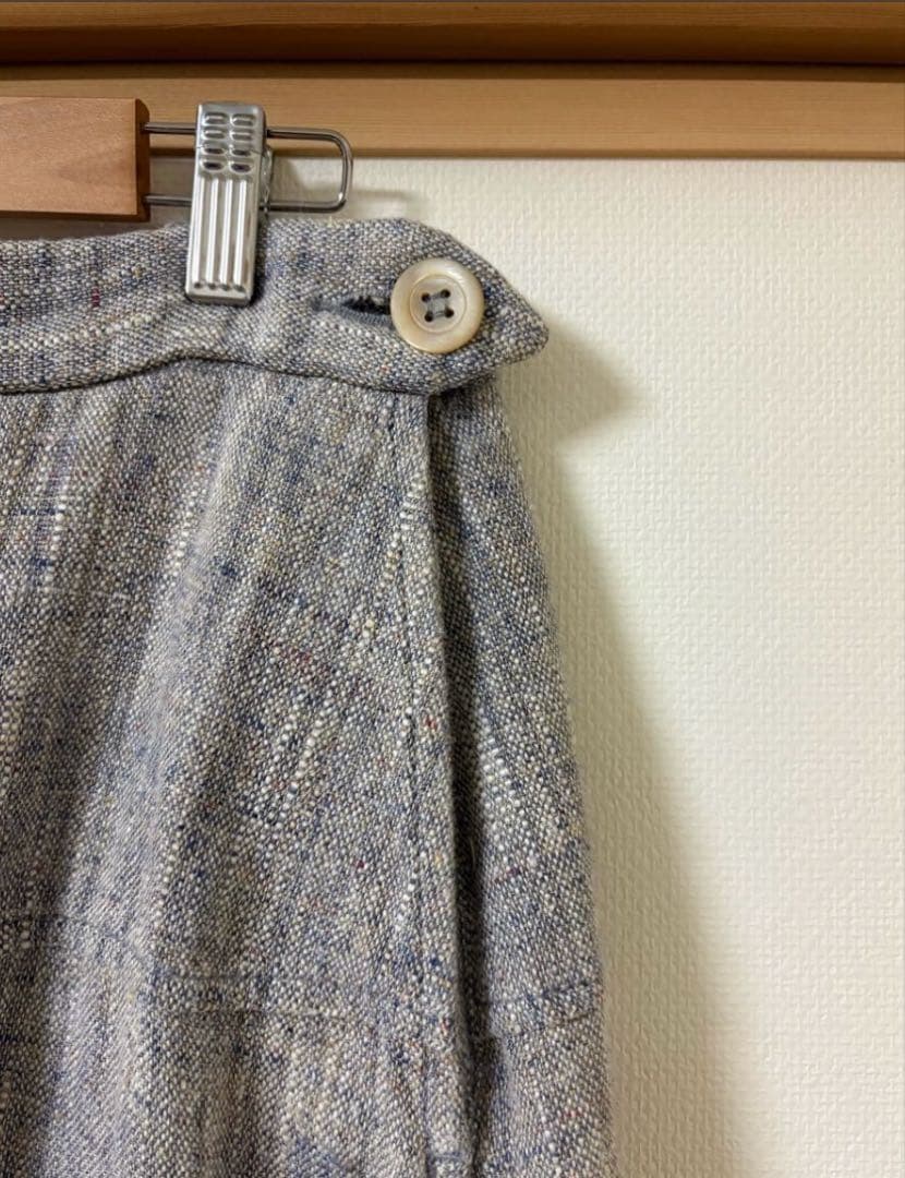 45R ★貴重★パトアシュ リネン刺繍のスカート バッグ＆コサージュ付き♪