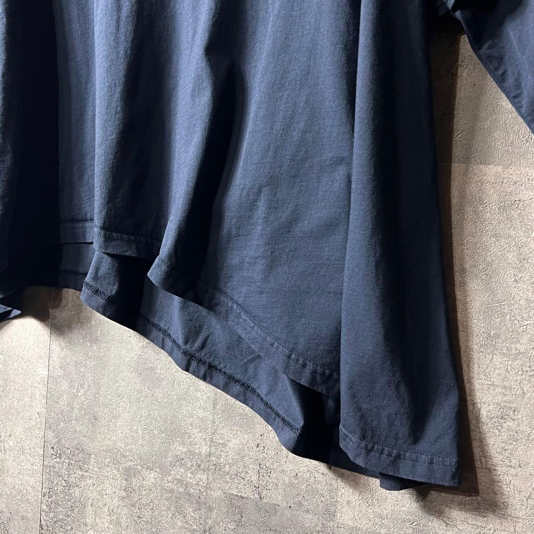人気❤️CODURE アシンメトリーフリルスリーブカットソー　ネイビー