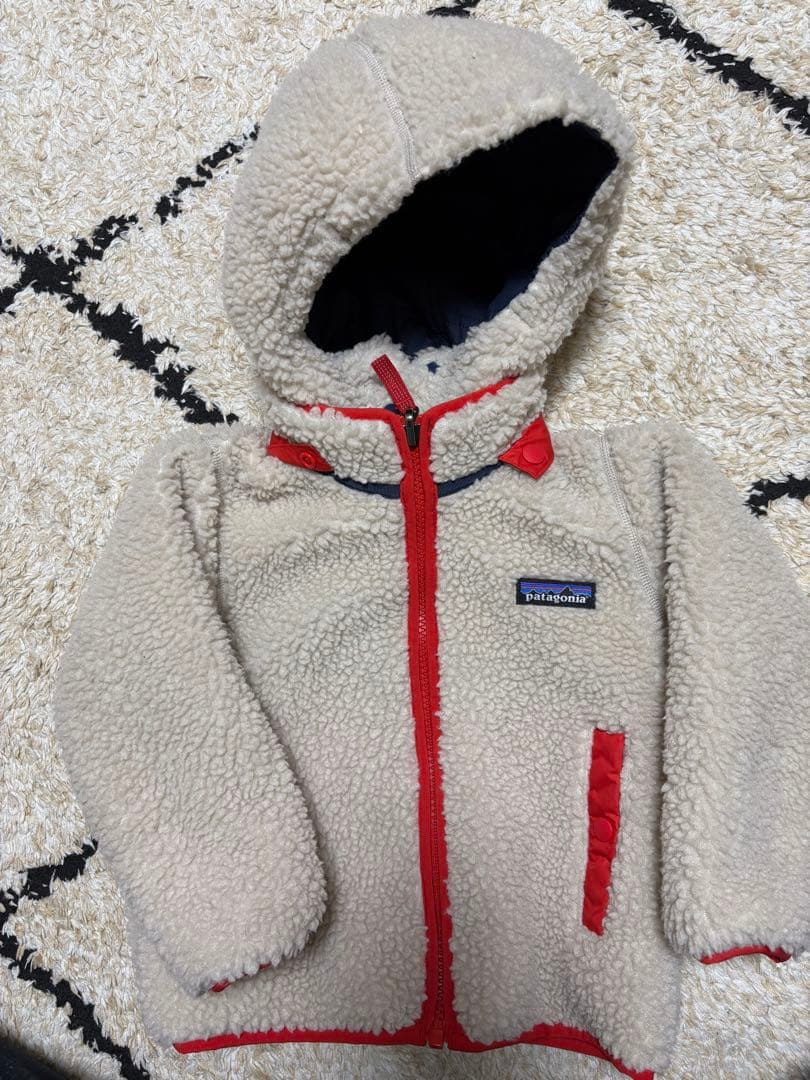 patagonia フード付きアウター 95cm ネイビー、リバーシブル
