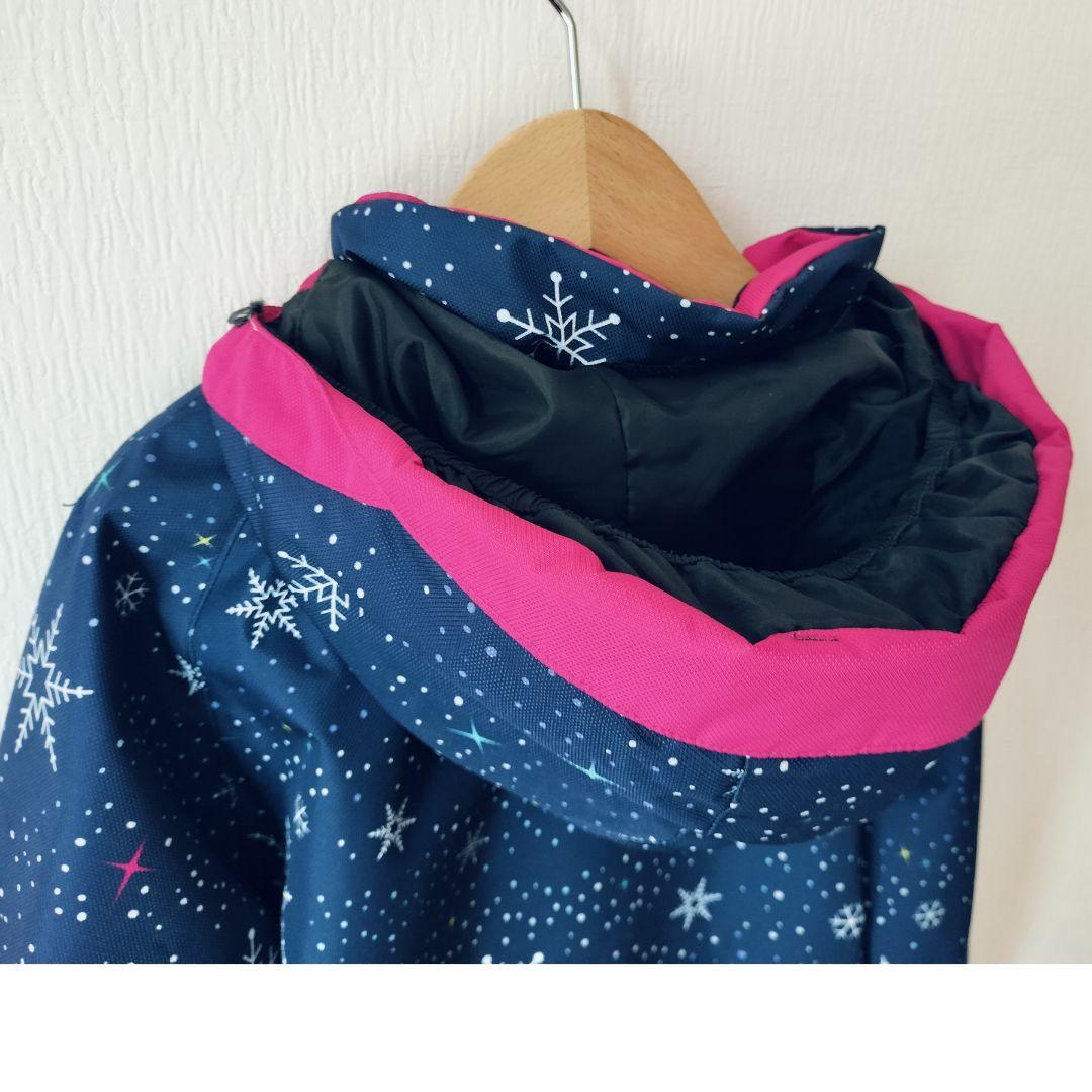 美品 Phenixスキーウェア 上下 女の子140 130 雪結晶☆紺ピンク