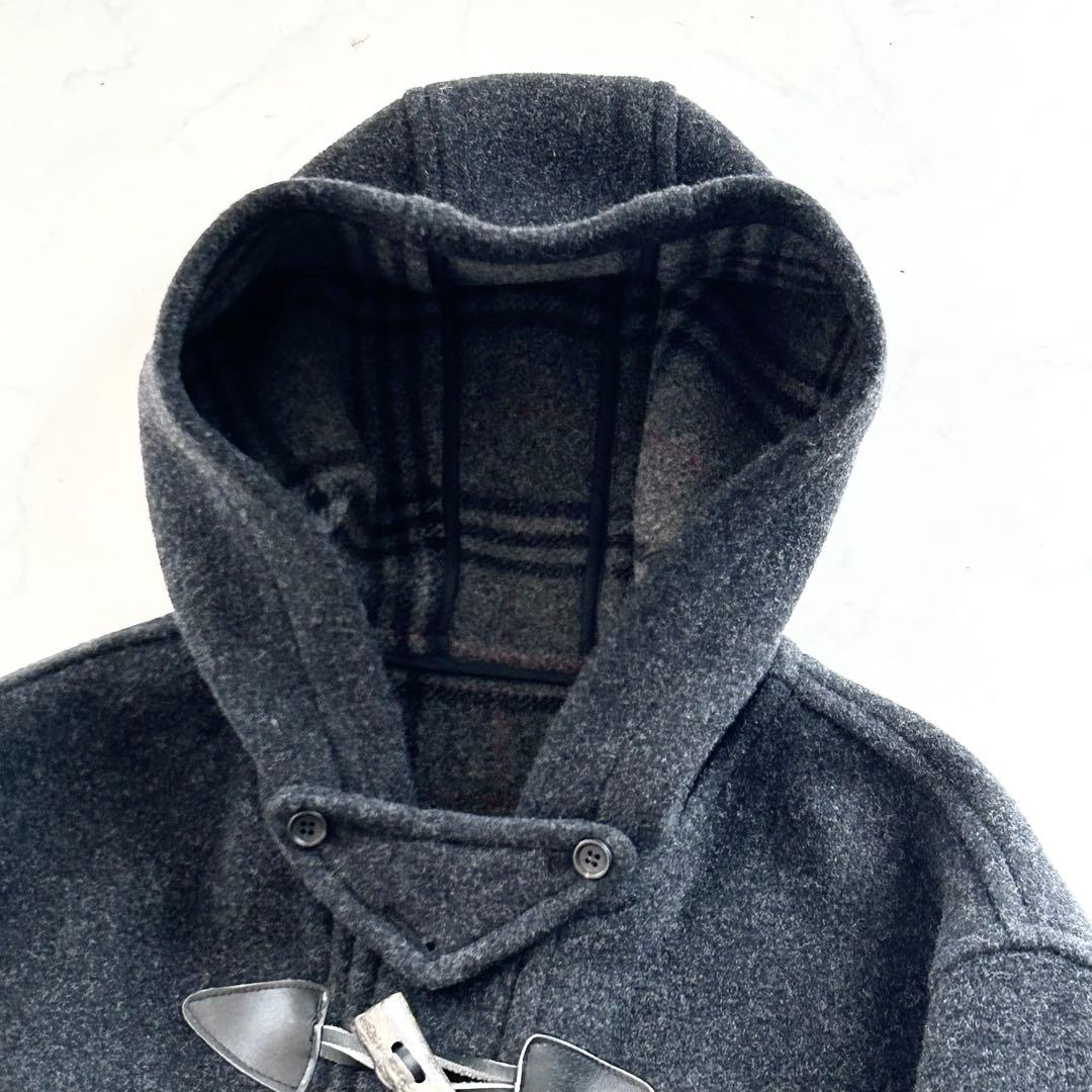美品 ヴァンヂャケット ダッフルコート L グレー 裏地チェック トグル メンズ
