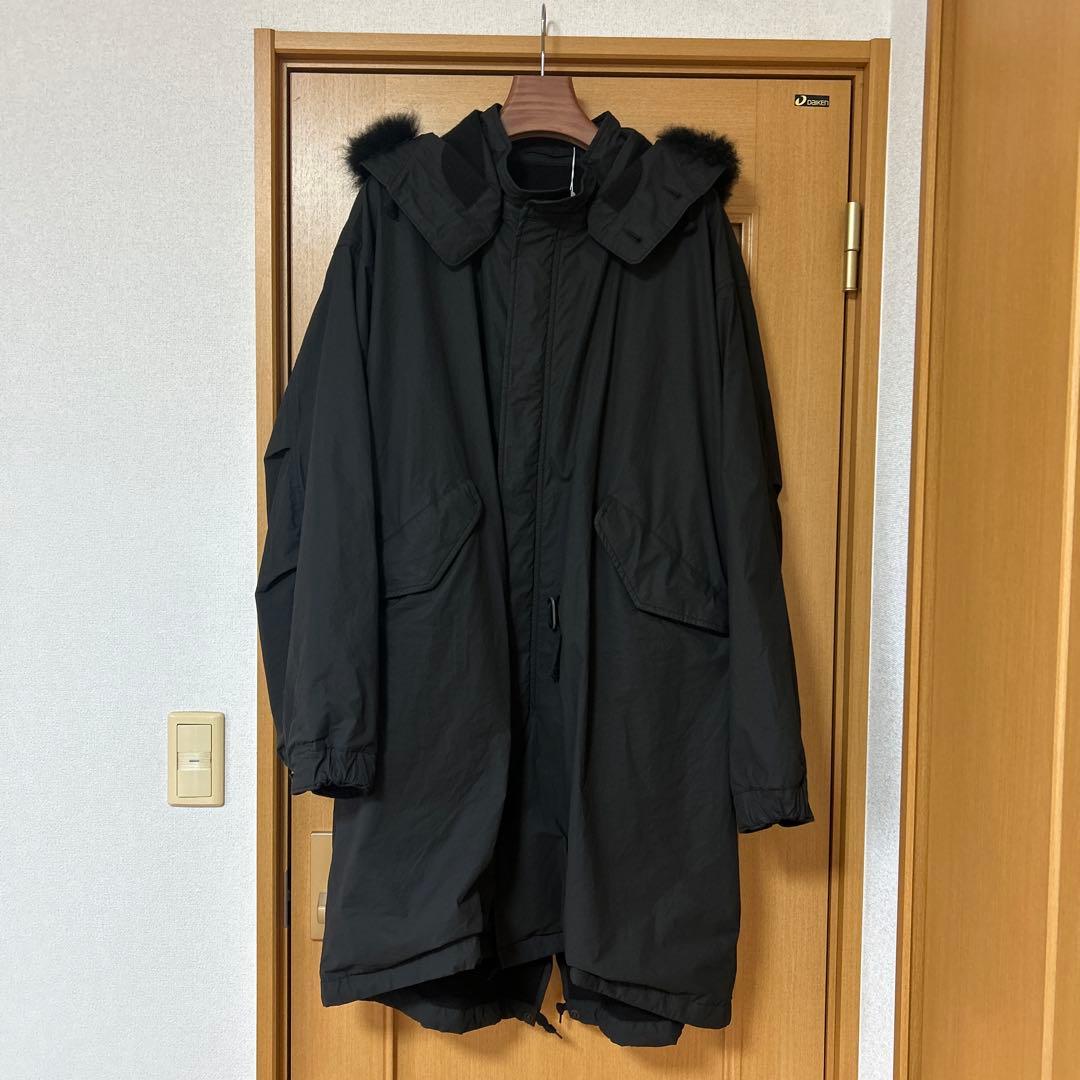 週末限定セールCOMOLI 25AW コットンナイロンミリタリーフーデッドコート