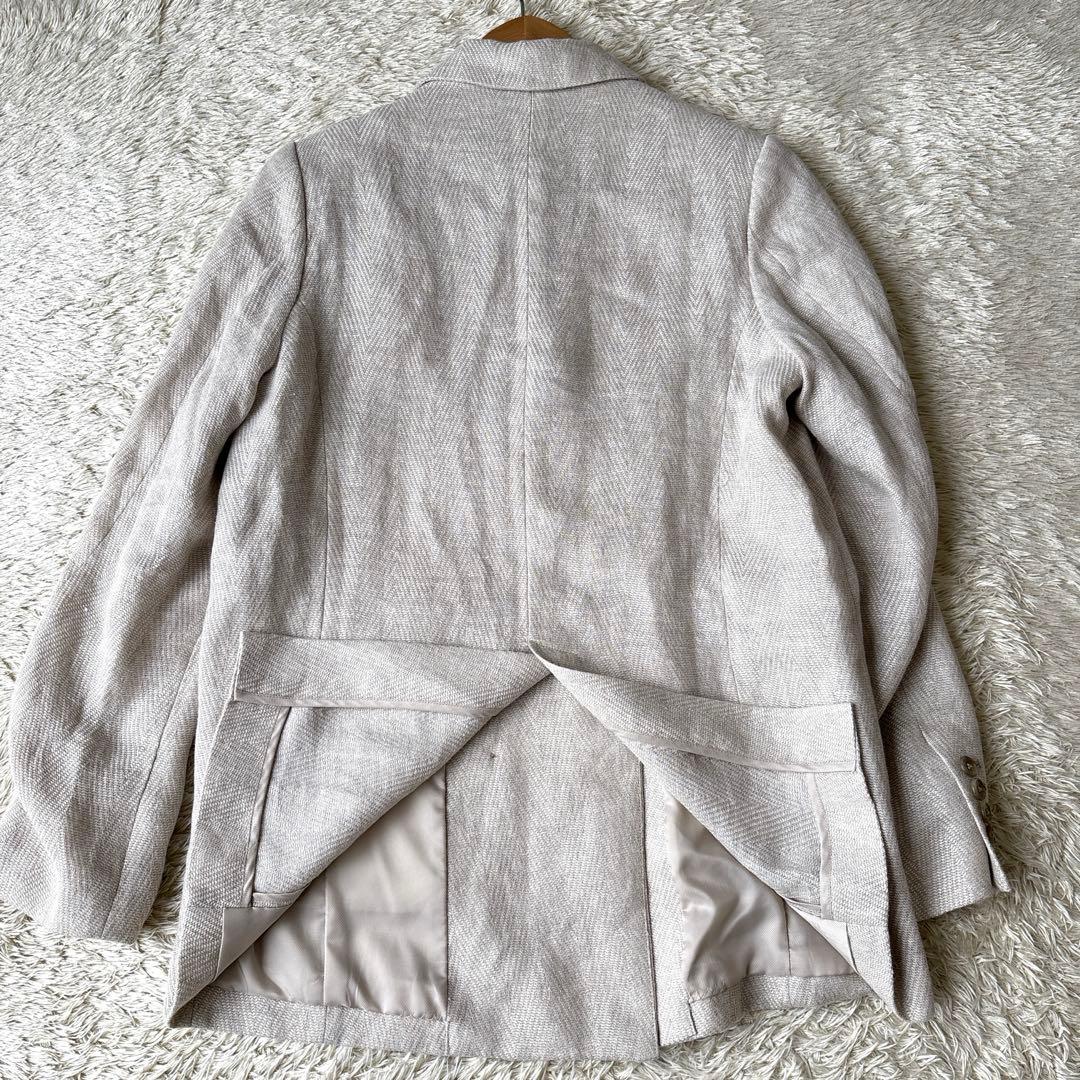 完売品☆anuans アニュアンス　ヘリンボーンリネンジャケット （BEIGE）