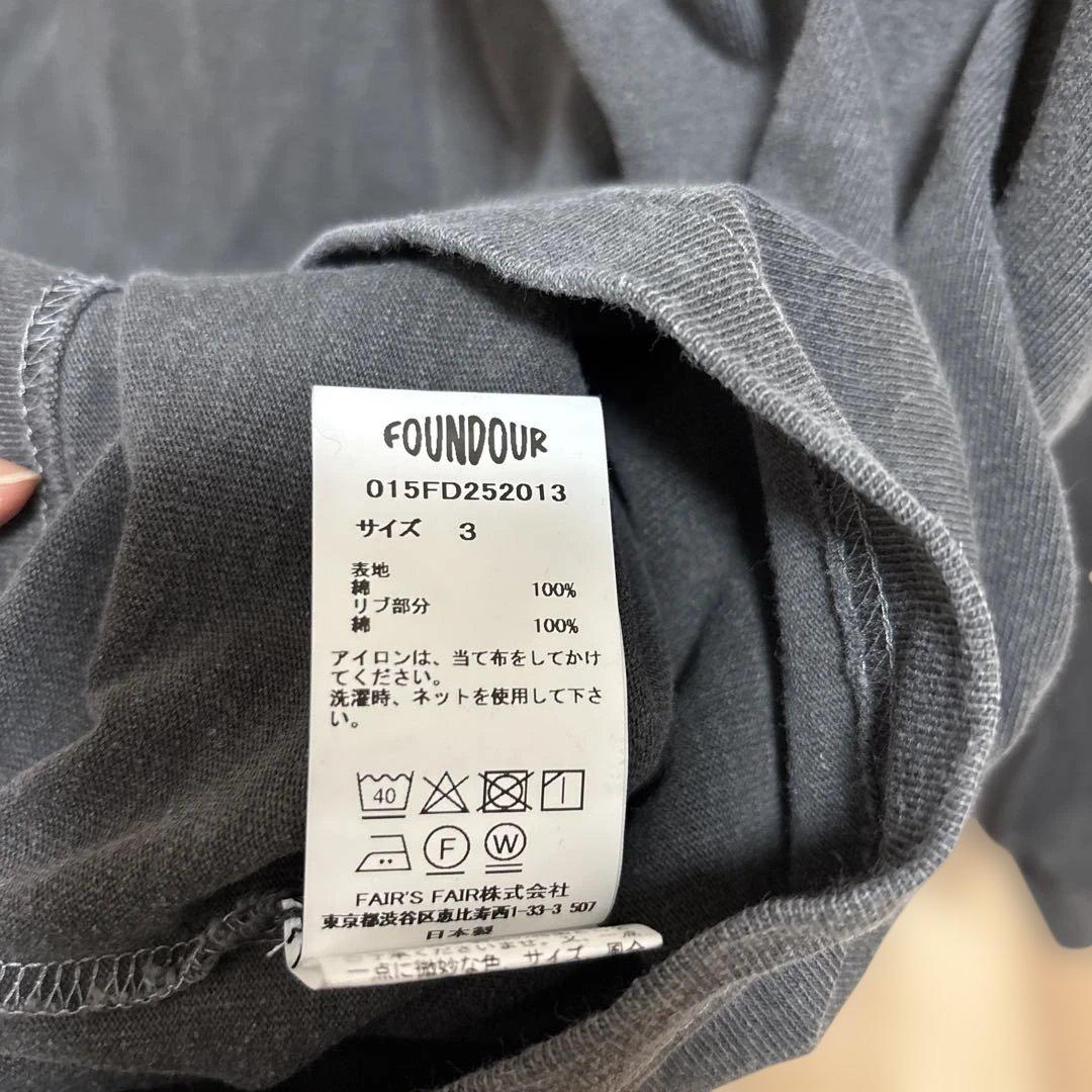 トップス FOUNDOUR LONG SLEEVE FADE TEE SHIRT