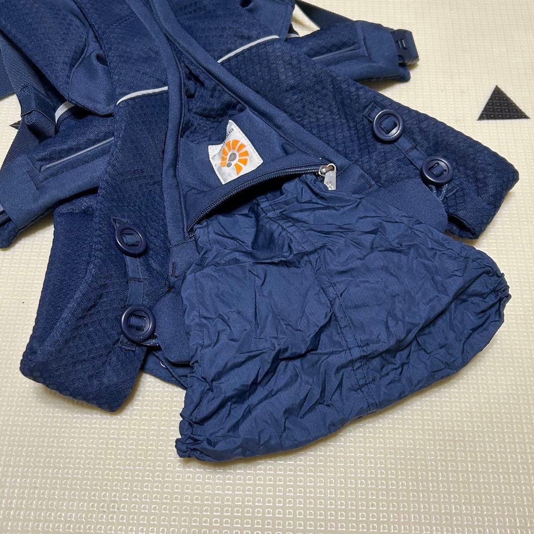 【美品】エルゴベビー オムニ ブリーズ ポーチ付 ミッドナイトブルー