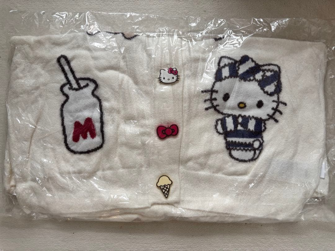 ジェラピケ×サンリオハウス　カーディガン　白