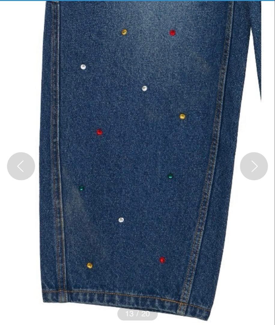 パンツ Ameri JEWEL BIJOU WIDE DENIM