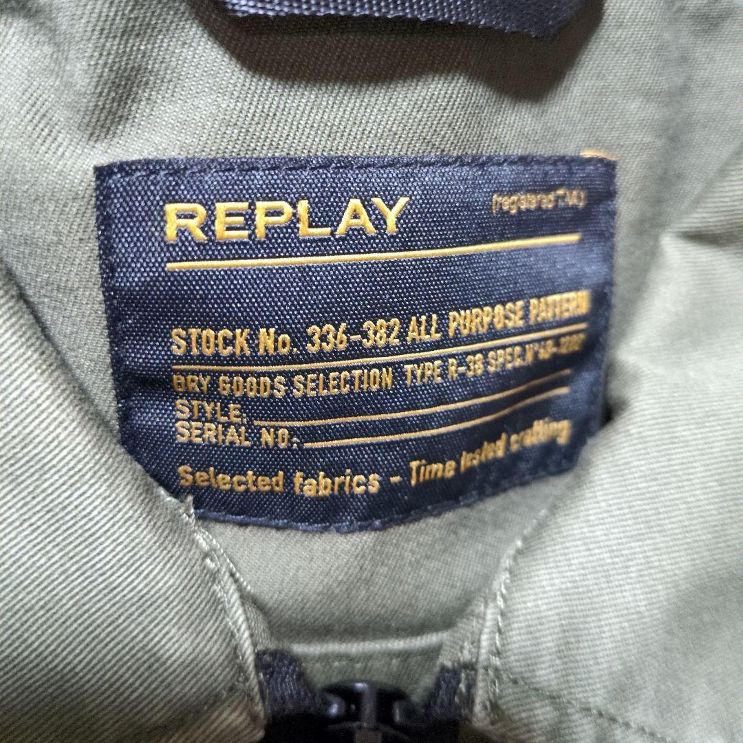 新品同様✭直営店購入定価3万以上✭REPLAY ジップアップジャケット オリーブ